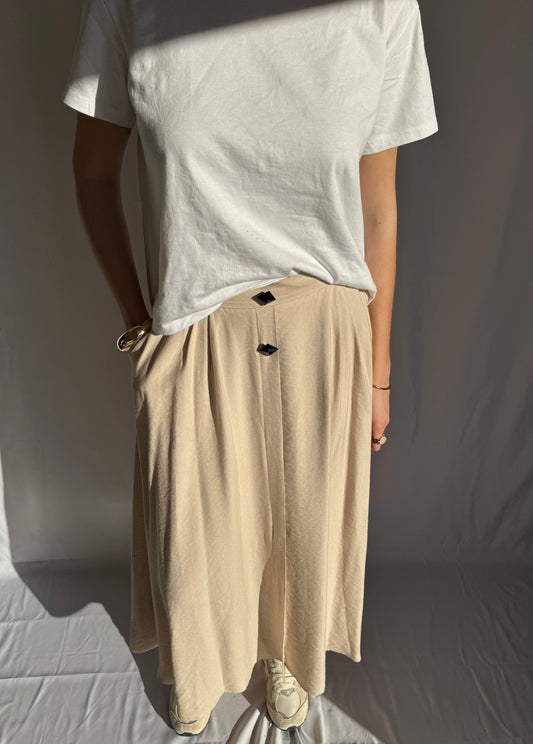 JUPE LONGUE BEIGE