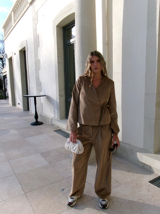 PANTALON VELOURS CÔTELÉ