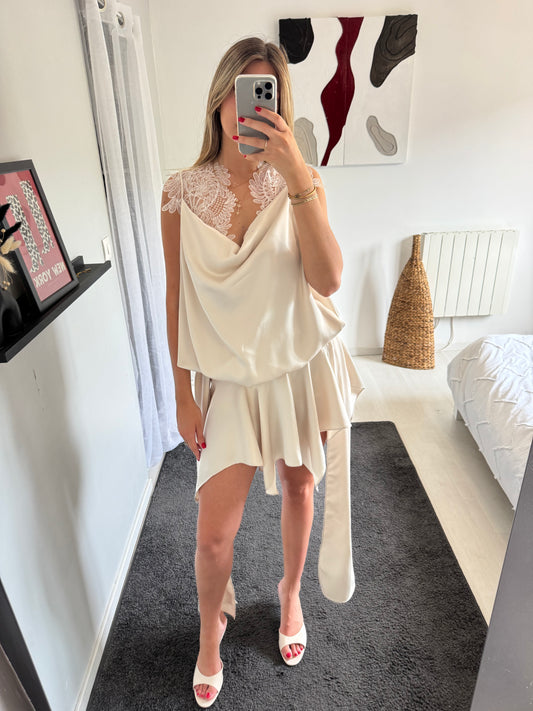 ROBE "LIVIA" BEIGE