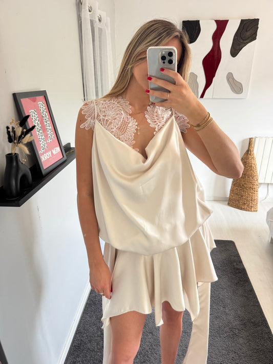 ROBE "LIVIA" BEIGE